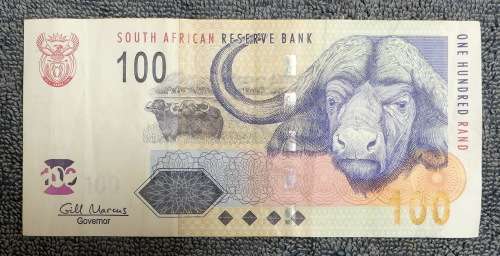 GILL MARCUS R100 SOUTH AFRICAN BANK NOTE DN SERIES (DN3561935D) Used