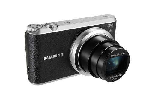 SAMSUNG WB350F Smart Camera, 21x optical zoom, Wi-Fi, Touchscreen, 8GB Memory card, Carry Bag