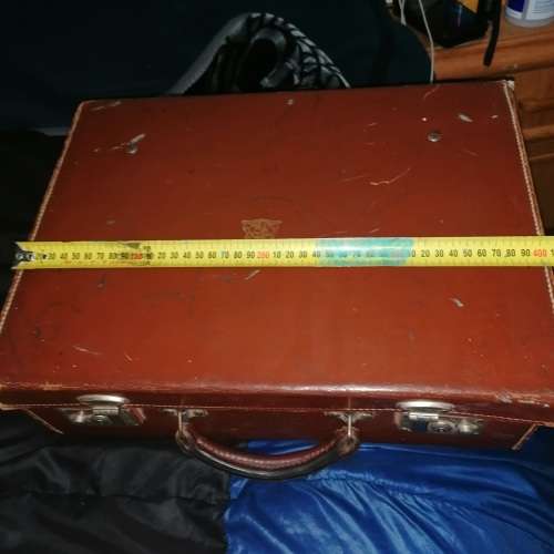 Genuine leather suitcase