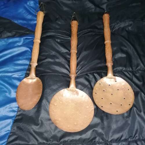 Red copper laddles (lot)