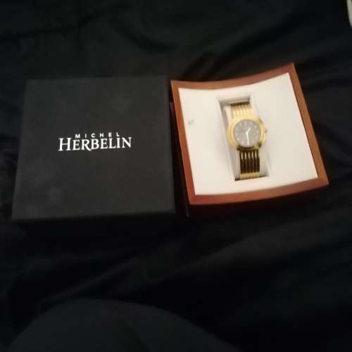 Black face Michel Herbalin ladies watch