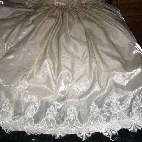 Vintage cream white wedding dress size 42