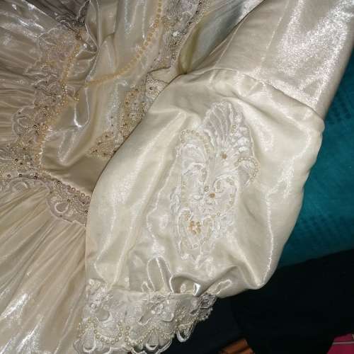 Vintage cream white wedding dress size 42