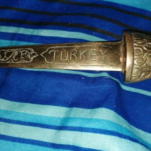 Turkey brass sward dagger 32 centimeter in length and width 4 centimeter.
