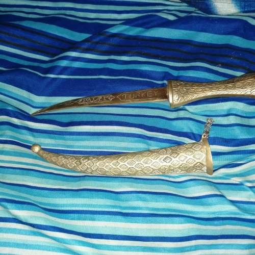 Turkey brass sward dagger 32 centimeter in length and width 4 centimeter.