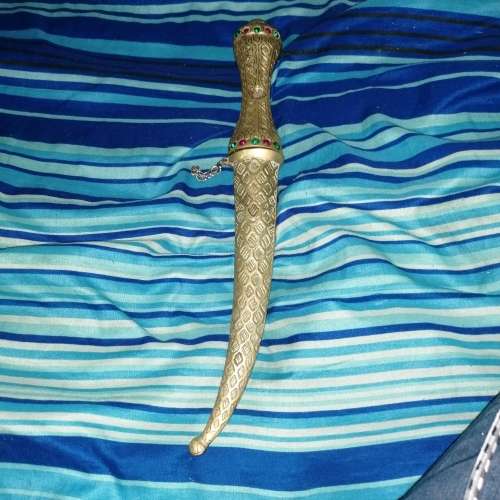 Turkey brass sward dagger 32 centimeter in length and width 4 centimeter.