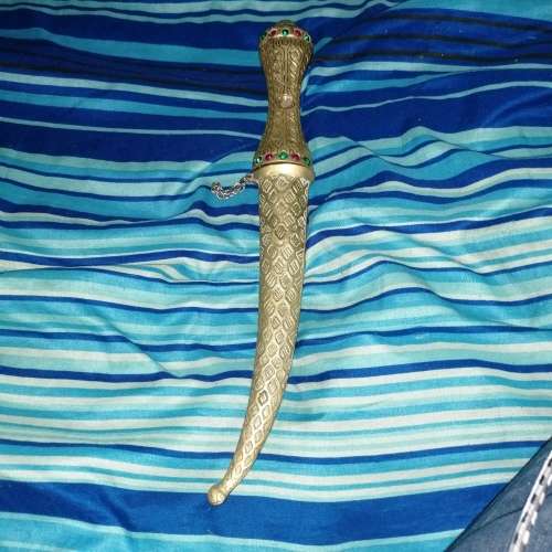 Turkey brass sward dagger 32 centimeter in length and width 4 centimeter.