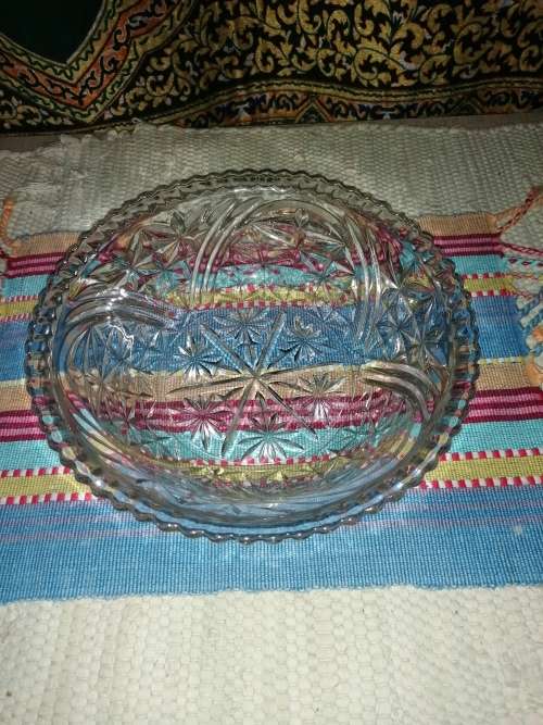 Vintage thick glass bowls (2)