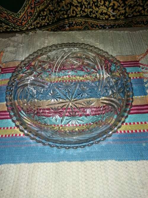 Vintage thick glass bowls (2)
