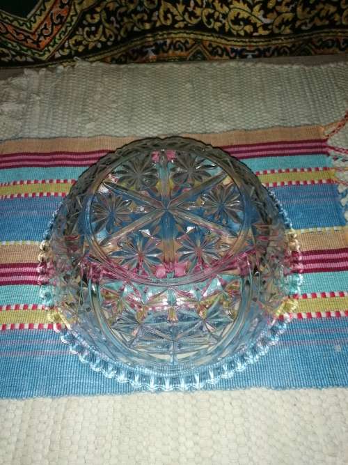 Vintage thick glass bowls (2)