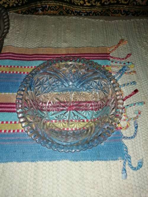 Vintage thick glass bowls (2)