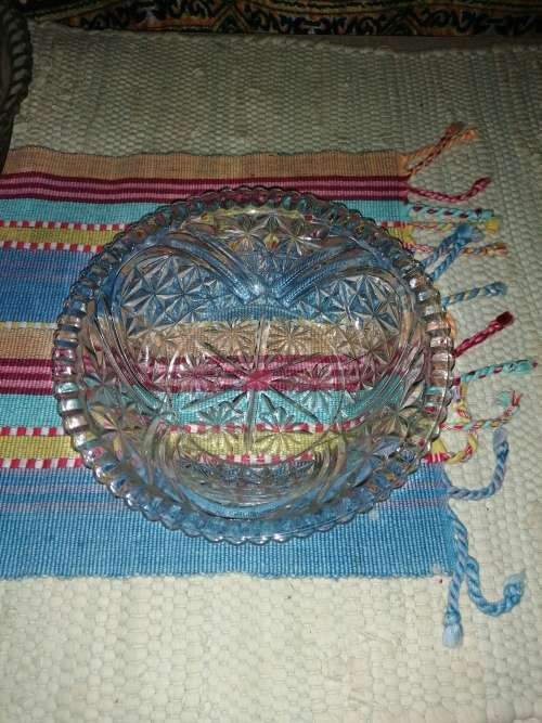 Vintage thick glass bowls (2)