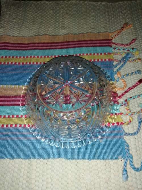 Vintage thick glass bowls (2)