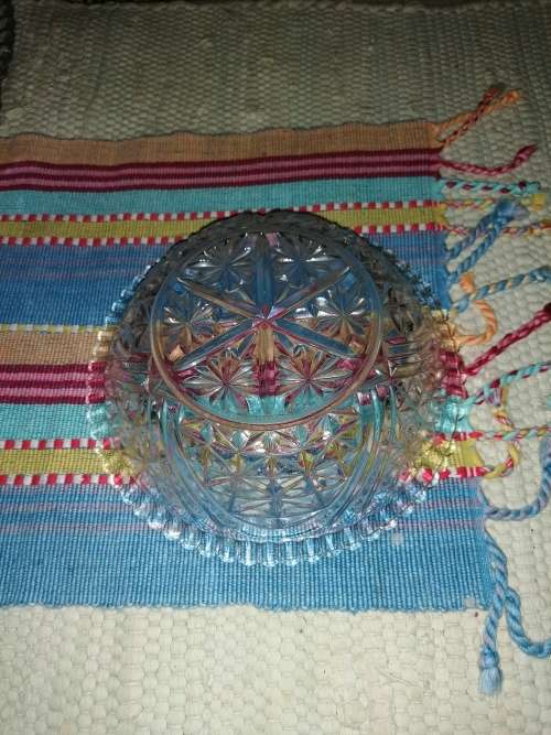 Vintage thick glass bowls (2)