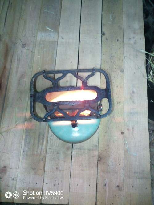 Vintage Beatrice Kerosene heater enanel cast iron camping stove