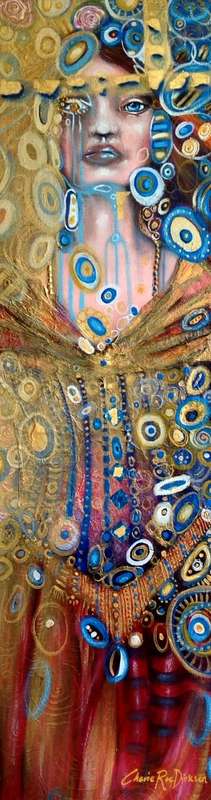 KLIMT-STYLE ORIGINAL PAINTING - 'THE PHOENIX' -  by SA artist, Cherie Roe Dirksen 914 x 254 x 40