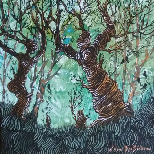 FREE COURIER --- "THE DANCERS" Original Painting by KAROO Artist, Cherie Roe Dirksen 305x305x4