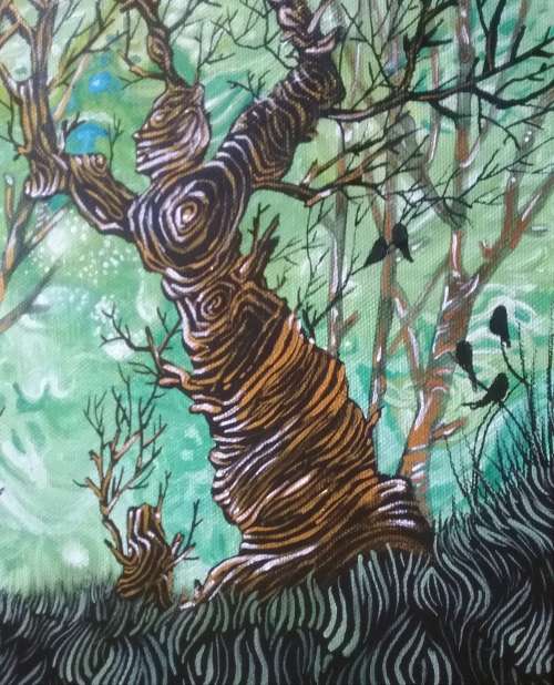 FREE COURIER --- "THE DANCERS" Original Painting by KAROO Artist, Cherie Roe Dirksen 305x305x4