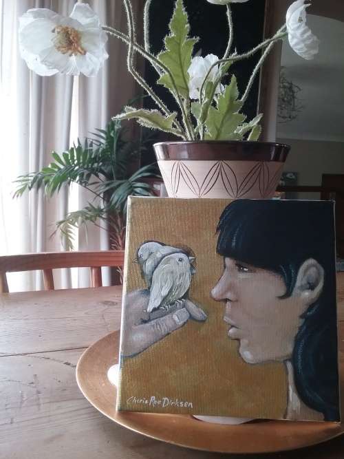 FREE COURIER --- "BIRDS EYE VIEW" Painting by KAROO Artist, Cherie Roe Dirksen 200x200x20