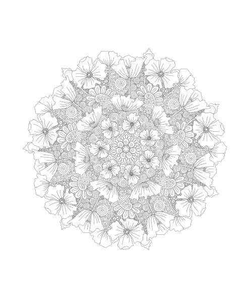 MANDALA Colouring-In eBook/Digital Download by South African Artist, Cherie Roe Dirksen