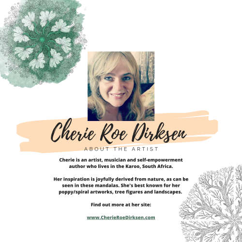 MANDALA Colouring-In eBook/Digital Download by South African Artist, Cherie Roe Dirksen