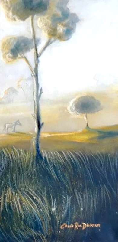 ART COLLECTORS PIECE -- Original Triptych HORSE Landscape Painting by SA Artist, Cherie Roe Dirksen