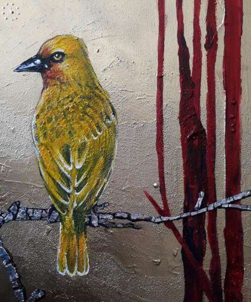 `DREAM WEAVERS` Large Original Painting on Boxed Canvas by Cherie Roe Dirksen - Bird Wall Art