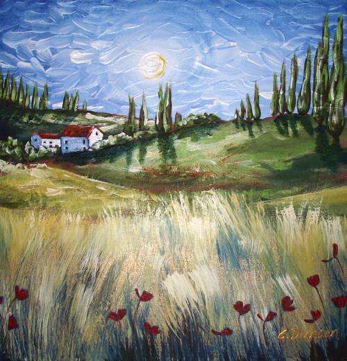 'END OF THE DAY' --- Original Painting by SA artist, Cherie Roe Dirksen --- 405 x 405 x 15