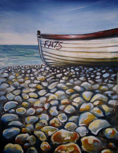 'BEACHED' --- Original Acrylic by SA artist, Cherie Roe Dirksen --- 435 X 585