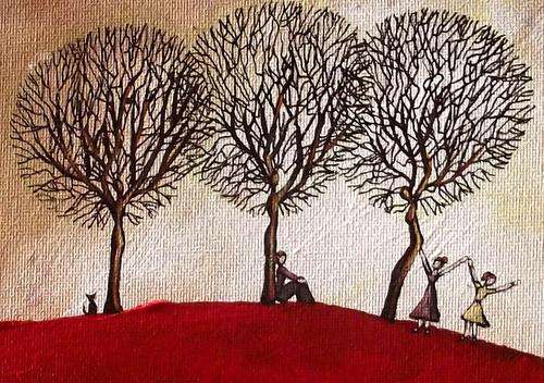 Autumn Landscape Acrylic Painting