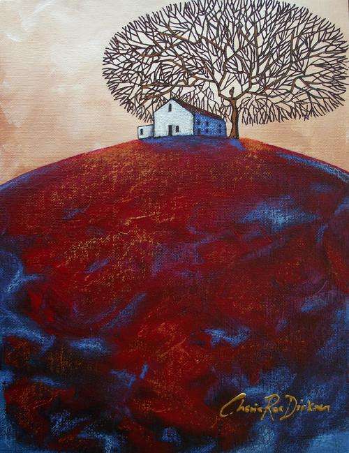 'HILL COTTAGE' --- Original Acrylic Painting by SA Artist, Cherie Roe Dirksen --- 229 x 305