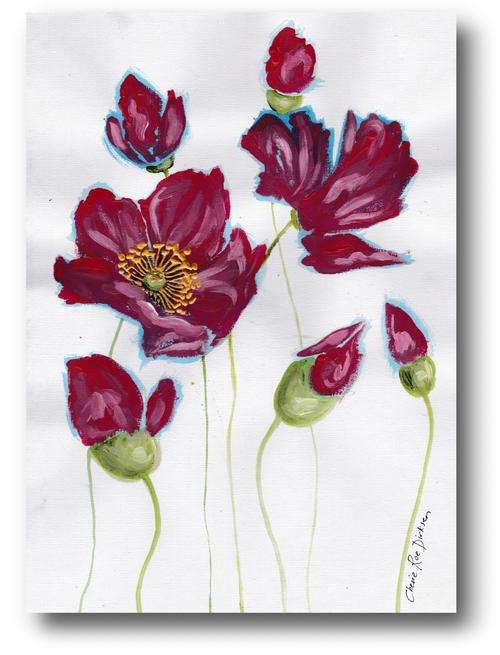 Original Poppy Artwork by Cherie Roe Dirksen