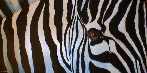 MASSIVE XMAS SALE --- 'ZEBRA' Large Acrylic on Canvas by SA Artist ---  FREE COURIER