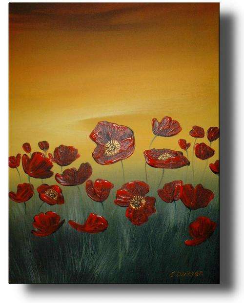Cherie Dirksen Original - 'RED POPPY FIELD' - 305mm x 405mm