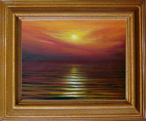 How the painting will look framed...