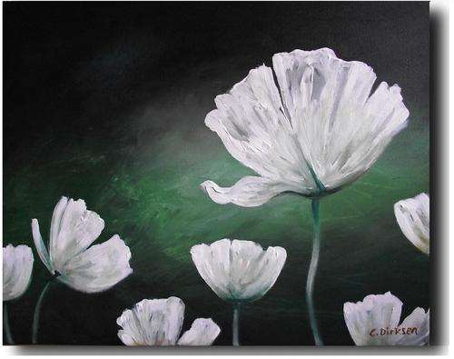 White Poppies by Cherie Dirksen - original painting