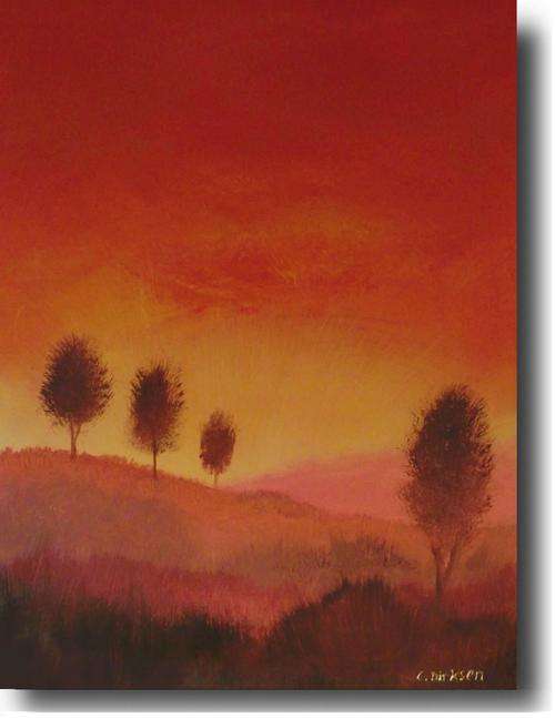 'AUTUMN TREES' - Original Painting by South African Artist, Cherie Dirksen