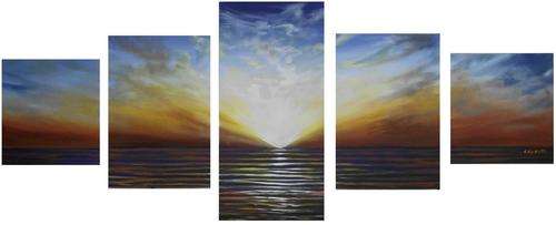 CHERIE DIRKSEN ORIGINAL 5 PIECE PAINTING - PANORAMIC SUNSET
