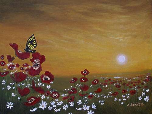 'SPRING MEADOW' --- by South African Artist, Cherie Dirksen - Large Original Painting - 61cm x 46cm
