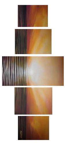 'BREAKING DAWN' ---  LARGE 5 Panel Original Painting --- 112cm x 51cm --- OVER 1 METRE LONG