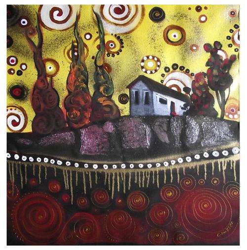 SALE!!!  'MULTIDIMENSIONAL LANDSCAPE' - Original ABSTRACT Painting - 580 x 580
