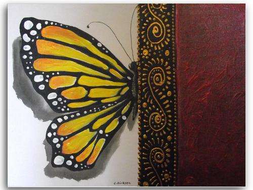 'THAI BUTTERFLY' --- Original Acrylic Painting by Cherie Roe Dirksen --- 229 X 305