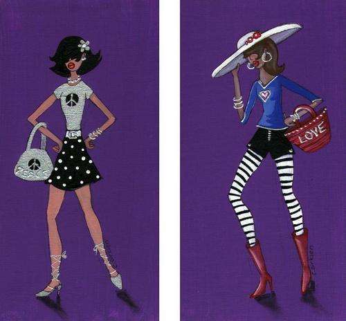 *Great CHRISTMAS Gift Ideas* --- 2 SEPARATE ORIGINAL PAINTINGS by Cherie Roe Dirksen