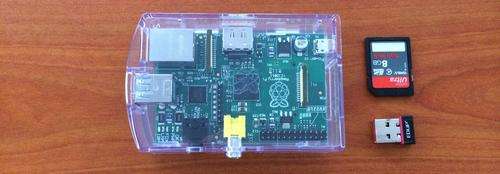 Raspberry Pi with Case + SD Card + WIFI receiver
