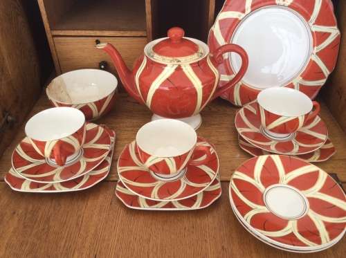 Vintage and rare Cosmos Ware Tea Service