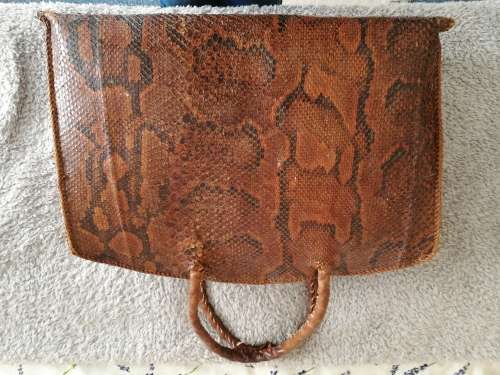 Vintage Python Skin Travel Bag