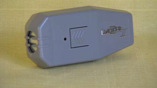 Dazzer 11 Hand Held Ultrasomic Dog Deterrant. Protection for walkers, joggers, cyclists.