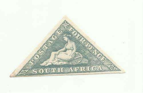 4 Pence triangle stamp. Union