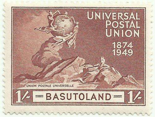Basutoland  1949  75th Anniv Postal Union 1 shilling MNH