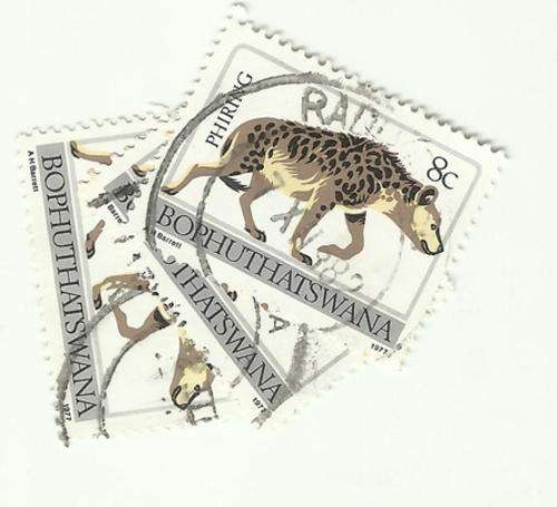 Bophuthatswana 1977 Animals hyena 8c 3 stamps used